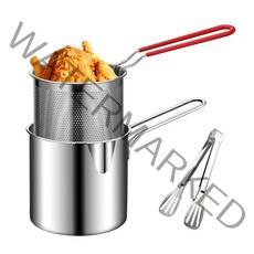 RUN Home 가정용 미니 튀김기 스텐 소형 1.5L, SUS304