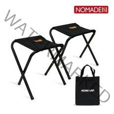 노마드 더블랙 BBQ 미니체어 2p + 파투치 세트, 블랙, 1세트