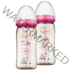 더블하트 소프트터치 모유실감 PPSU 젖병 트윈팩 240ml, 노꼭지, 1세트