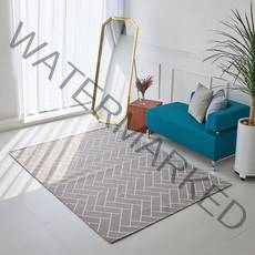 이니띠움 헤링본 패턴 방수 러그 사각 카페트