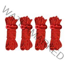 make speed 캠핑 스트링로프4P+스토퍼 4P세트, 레드 4개