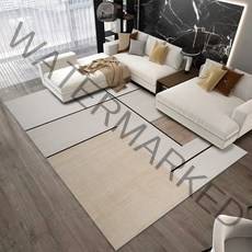 BRINCH 패턴 극세사 먼지없는 논슬립 카페트 BR-93