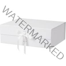 리빙앤도 고급 리본매듭 기프트박스 4호, 화이트, 1개