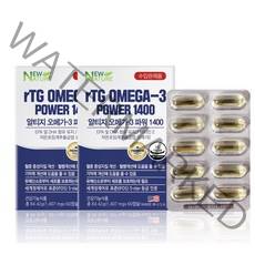 뉴네이처 저온초임계 rTG 알티지 오메가3 고함량 1400 파워, 60정, 2개