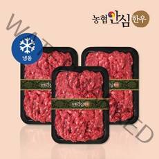 [농협안심한우] 1+등급 한우 다짐육 300g / 600g / 900g, 900g (300gX3팩)