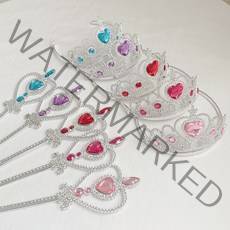 데이지룸 보석 왕관 머리띠 요술봉 5세트, 1set