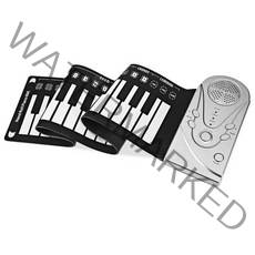 롤업 포터블 49건반 전자피아노/49k 휴대용 전자 피아노, 화이트