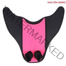 오리발 숏핏 수영 훈련용품 롱핀 인어 지느러미 오리 고무 짧은 지느러미 크기 조절 중립, 분홍색, l