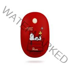 로이체 피너츠 스누피 멀티페어링 무소음 블루투스 무선 마우스 PNTS-TMS-D-SN, 레드