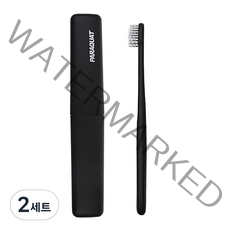 DM 알럽홈 삼각 케이스 칫솔 세트 블랙, 2세트