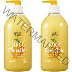 해피바스 주스스무디 옐로우 바디워시, 820g, 2개