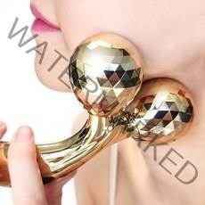 제이와이홀딩스 턱살 볼살 얼굴 바디 다리 마사지 롤러, 골드(GD), 1개