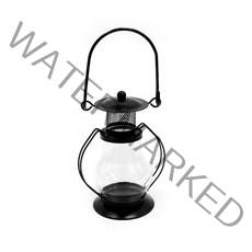 감성 캠핑 캔들 램프, 블랙, 1개