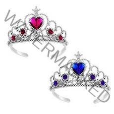 네모라마 생일 파티 머리띠 티아라 공주 왕관, 핫핑크+블루