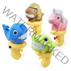 애들랜드 애니멀 미니 워터건 4종 세트, 혼합색상