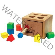 토도리브로 원목교구 도형블록상자 WOODENTOY-A, 혼합색상