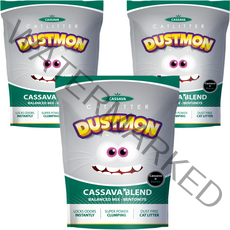 더스트몬 고양이 카사바 블랜드 밸런스 믹스 모래, 3개, 5L