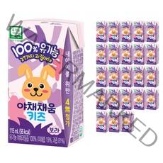 남양유업 야채채움 주스 키즈 115ml, 보라(포도), 24개