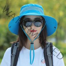 루이비홈 여성용 등산모자 경량 통기성 사파리 챙모자, 블루