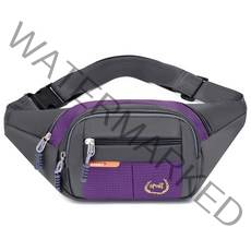 AZMON 옥스퍼드 미니 힙색 다용도 멀티포켓 허리가방, 넓이35cm x 높이15cm x 두께4cm, 퍼플