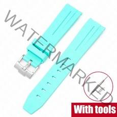 곡선 인터페이스 고무 스트랩 오메가 X S워치 조인트 문스와치에 적합 20mm 남성 여성 방수 스포츠 시계 팔찌, waterduck - 20mm