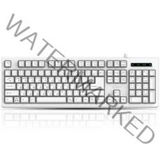 큐센 USB 멤브레인 키보드 + 키스킨, SEM-DT45 Plus, 화이트(키보드), 일반형