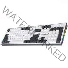 COX 이색사출 사이드 RGB 기계식 키보드 적축, CK01PBT, 그레이 + 화이트, 일반형