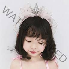 은꽃밴드 여아 왕관 공주머리띠 면사포