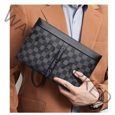 Boyzhe 남자 클러치백 손가방 맨스백 남성 여자 공용 가죽 가죽 여성 가방 스트랩 심플 22