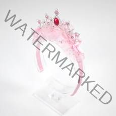 여아용 레이스 크라운 공주 머리띠