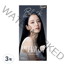 미쟝센 헬로크림 염모제, 1B 미스틱블랙, 3개