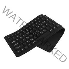 Coms USB 실리콘 롤 키보드 방수 Black BB623