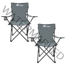 조아캠프 팔걸이 캠핑체어, 그레이, 2개
