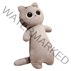 네이처타임즈 초롱초롱 고양이 인형 바디필로우, 그레이