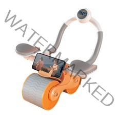 복근운동기구 플랭크기구 ab슬라이드 무릎보호패드 타이머 가정용 남녀 다이어트 운동기구, 오랜지