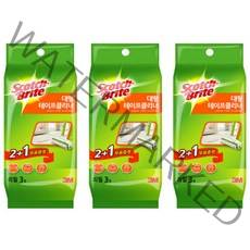 3M 스카치브라이트 대형 테이프클리너 리필(2+1입), 3개