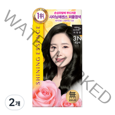 미쟝센 샤이닝 에센스 새치전용 염색제, 3N 흑갈색, 2개