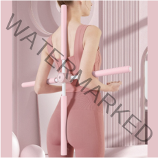 BOKICHI 요가 십자봉 스틱 밸런스바 자세 교정, 블루, 블루