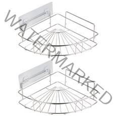 생활공식 2단 코너형 스테인레스 욕실선반, 2개