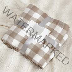 면 거즈 타올 모슬린 담요 부드러운 던지기 격자 무늬 성인용침대소파비행기여행 침대보