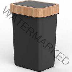 튤리 뱀부 원터치 휴지통 사각 5L, 1개, 블랙