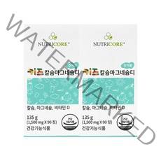 뉴트리코어 키즈 칼슘 마그네슘 디 츄어블 1500mg x 90정 1+1 tr, 2개