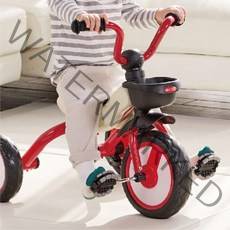 무소음 유아 세발자전거 접이식 레드 유아용 4살 베이비 추천 아기 충격방지 영아 4살아기 유모차형