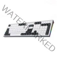 COX 이색사출 사이드 RGB 기계식 키보드 청축, CK01PBT, 그레이 + 화이트, 일반형