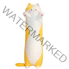 네이처타임즈 모찌 고양이 롱쿠션 인형 바디필로우, 옐로우