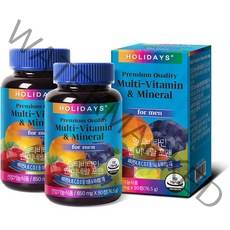 홀리데이즈 남성맞춤 필수영양 멀티비타민&미네랄 포맨, 90정, 2개