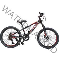 클릭 프라임 20D 앞 서스펜션 디스크 브레이크 원터치 기어 MTB 자전거 50cm 미조립, 블랙 + 레드, 150cm