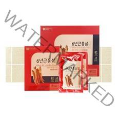 6년근 고려 홍삼정 스틱 진액 컴파운드케이 발효 제품 선물 세트, 60포(2개월) 선물용포장 x 2박스, 1000개