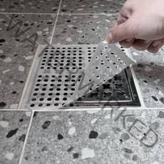 소다스쿨 욕실 사각 배수구 머리카락 거름망 대형 40매 일회용 트랩 스티커 하수구 망시트, 1개