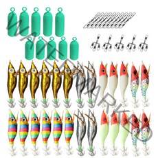 베이트샵 선상 문어채비세트 (금동 은동 왕눈이에기 야광봉돌 사방도래 양핀도래), 문어채비세트 #1(야광추 20_25호 포함)